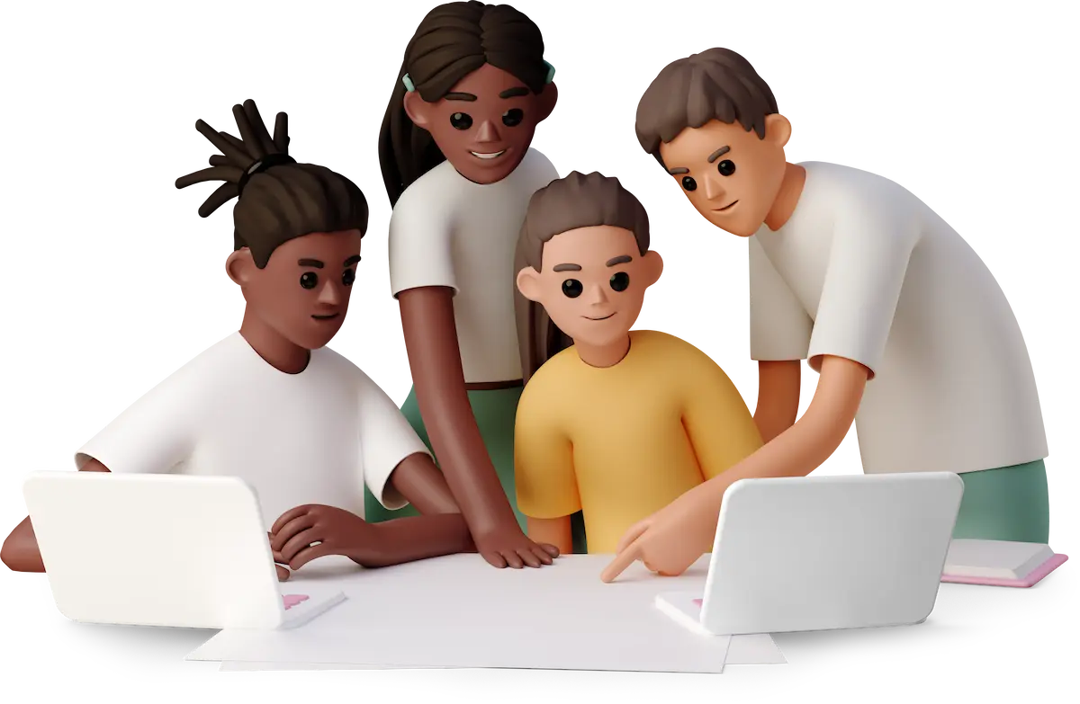 group-of-young-people-discussing-something-while-working